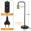ZMH lampa stołowa vintage lampka nocna czarno-złota - E27 Podgląd zdjęcia produktu 5