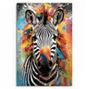 DEQOART Glasbild Echtglas 60x90 cm 'Zebrafarbenrausch' Produktbild-Vorschau 2