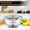 Súprava misiek na miešanie Nerezová misa na šalát Náhľad obrázku produktu 7