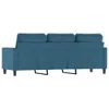 The back view of a blue three-seater sofa. Produktbild-Vorschau