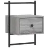 Wand-Nachttisch Grau Sonoma 35x30x51 cm Holzwerkstoff Produktbild-Vorschau 1