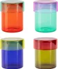 Four colorful glass jars with lids are arranged in a two-by-two grid against a white background. Produktbild-Vorschau