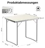 Wiltec Campingtisch klappbar 80x60cm mit weißer Tischplatte Produktbild-Vorschau 3