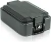 A black plastic document box with a lock and handle, shown on a white background. Produktbild-Vorschau