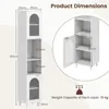 Product dimensions and weight capacity of a white cabinet. Produktbild-Vorschau