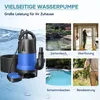 Schmutzwasserpumpe 400 W 7500 l/h Tauchpumpe Gartenpumpe Produktbild-Vorschau 3