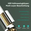 A cross-section diagram of a faucet showing its multi-layer coating and materials. Produktbild-Vorschau
