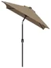 vidaXL Ombrellone con asta in metallo 300x200 cm Taupe Anteprima dell’immagine prodotto 3