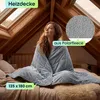 Heizdecke 135x180 cm aus Polarfleece mit Druckknöpfen, Produktbild-Vorschau 2