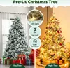 180cm Künstlicher Weihnachtsbaum mit Beleuchtung & Schnee, Produktbild-Vorschau 3