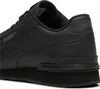 A close-up view of the heel and side of a black Puma sneaker. Voir les images du produit