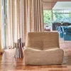 sweeek - Sessel mit Cordbezug und Hocker - Dunkelbeige Produktbild-Vorschau 6