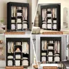 Kleiderschrank Stoff 130x170cm XL Faltschrank 8 Fächer 2 Produktbild-Vorschau 10