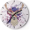 Wanduhr - Rund - Glasuhr - Hirsch Abstraktion - 30x30cm - Produktbild-Vorschau 1