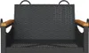 Hängesessel Schwarz 63x62x40 cm Poly Rattan Produktbild-Vorschau 4