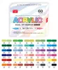 GUANGNA Set Pennarelli Acrilici 60 Colori – Doppia Punta, Anteprima dell’immagine prodotto 1