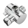 A chrome-plated T-adapter for a shower. Náhľad obrázku produktu
