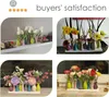 Jinfa Handgefertigte kleine Keramik Deko Blumenvasen Set Produktbild-Vorschau 7