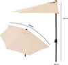 Demi-parapluie de jardin mural Terra 2,7 m Beige Voir les images du produit 8