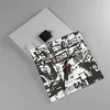 Wanduhr - Quadrat - Glasuhr - Schwarzweiß Figuren Produktbild-Vorschau 2
