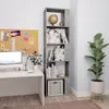 vidaXL Bücherregal/Raumteiler Betongrau 45x24x159 cm Produktbild-Vorschau 10