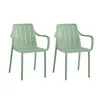 VORTIVO Gartenstuhl 2er Set Grün – stapelbar, wetterfest, Produktbild-Vorschau 1