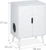 Relaxdays Katzenschrank für Katzentoilette, 2 Türen, Produktbild-Vorschau 4
