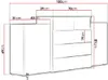 Komoda kombinowana ZORINA – biała Podgląd zdjęcia produktu 4