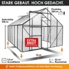 BRAST Gewächshaus Aluminium mit Fundament | 380x250x205cm | Produktbild-Vorschau 5