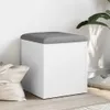 vidaXL Banc avec espace de rangement blanc 42x42x45 cm Bois Voir les images du produit 2
