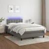 Skříňová postel s matrací a LED tmavě šedá 120x190 cm látka Náhled obrázku produktu 4