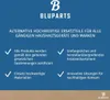 Marketing image for Bluparts, highlighting features of their replacement parts for household appliances. Produktbild-Vorschau