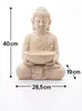 Hausleben Eleganter Sitzender Buddha mit Vogelbad – Goldene Produktbild-Vorschau 2