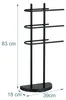 Relaxdays Handtuchständer, 3 Stangen, Metall, HxBxT 83 x 39 Produktbild-Vorschau 4