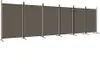 A row of gray privacy screens with black frames and stands. Voir les images du produit