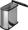 A stainless steel trash can with its lid open, shown against a white background. Náhled obrázku produktu