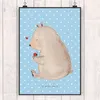 Mr. & Mrs. Panda Bild Bär Marienkäfer DIN A3 - Blau Pastell Produktbild-Vorschau 2