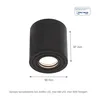 Spectrum LED Chloe GU10 Außenleuchte schwarz Deckenleuchte Produktbild-Vorschau 4