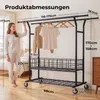 HOKEEPER zware belasting garderobestandaard op wielen, met Productafbeelding-voorbeeld 4