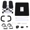 A flat lay of a fitness stepper and its components, laid out on a white background. Podgląd zdjęcia produktu