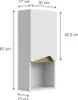 Armoire murale Vicco Marelle Blanc/Artisan 30x67cm avec Voir les images du produit 3