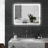 HOMCOM Zrcadlo do koupelny s osvětlením 90 x 70 cm, LED Náhled obrázku produktu 2