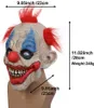 Halloween-Gesichtsbedeckung mit gruseligem Clown aus Latex Produktbild-Vorschau 4