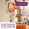 Teekanne Glas mit Edelstahl Siebeinsatz 1,3 L - Mit Produktbild-Vorschau 3