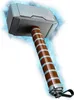 A LEGO model of Thor's Hammer, Mjolnir, with blue lightning effects. Produktbild-Vorschau