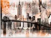 ARTland Glasbild New York Skyline Collage V Größe: 80x60 cm Produktbild-Vorschau 1