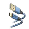 Hama Reflexný USB kábel 1,5 m USB 2.0 USB A USB C modrý Náhľad obrázku produktu 3