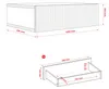 Comodino sospeso con cassetto, frontale scanalato, color Anteprima dell’immagine prodotto 6