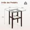 COSTWAY 61 cm langer und breiter Beistelltisch aus Glas, Produktbild-Vorschau 7