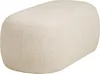 A cream-colored ottoman is shown against a white background. Voir les images du produit